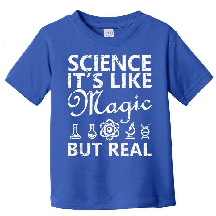 Distressed Science It's Like Magic But Real March For Science Toddler T-Shirt