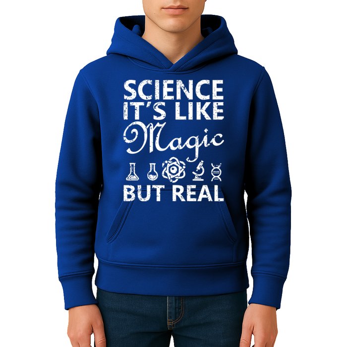 Distressed Science It's Like Magic But Real March For Science Kids Hoodie