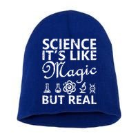 Distressed Science It's Like Magic But Real March For Science Short Acrylic Beanie