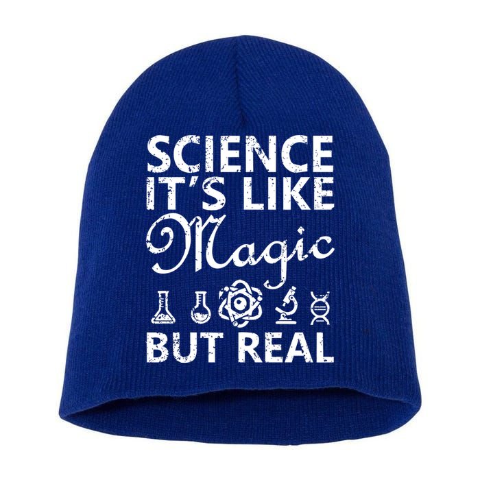 Distressed Science It's Like Magic But Real March For Science Short Acrylic Beanie