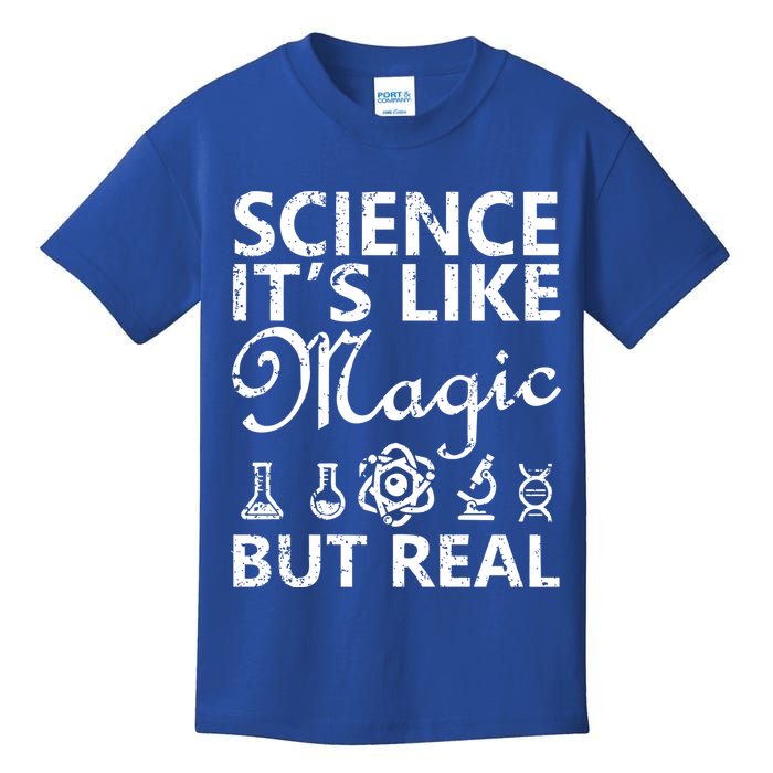 Distressed Science It's Like Magic But Real March For Science Kids T-Shirt