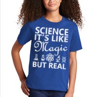 Distressed Science It's Like Magic But Real March For Science Kids T-Shirt
