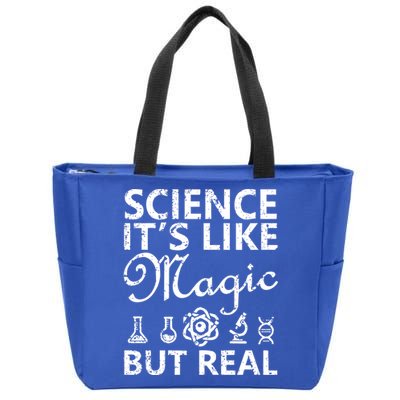 Distressed Science It's Like Magic But Real March For Science Zip Tote Bag
