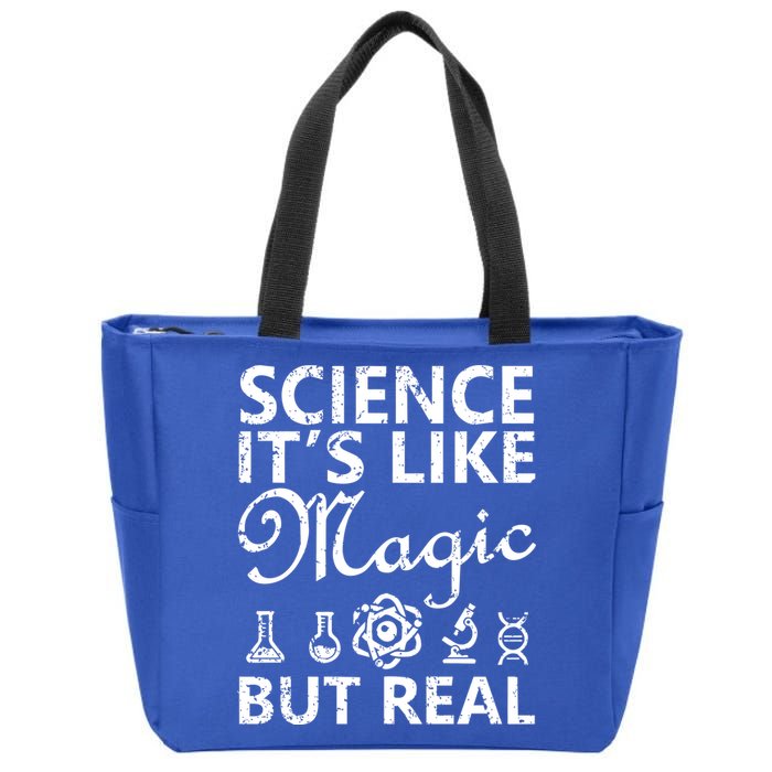 Distressed Science It's Like Magic But Real March For Science Zip Tote Bag