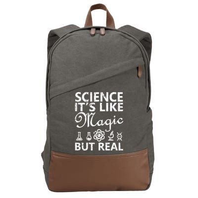 Distressed Science It's Like Magic But Real March For Science Cotton Canvas Backpack