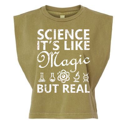 Distressed Science It's Like Magic But Real March For Science Garment-Dyed Women's Muscle Tee