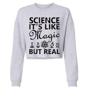 Distressed Science It's Like Magic But Real March For Science Cropped Pullover Crew