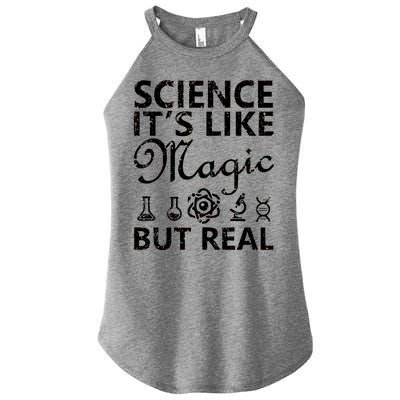 Distressed Science It's Like Magic But Real March For Science Women’s Perfect Tri Rocker Tank