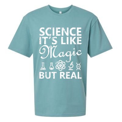 Distressed Science It's Like Magic But Real March For Science Sueded Cloud Jersey T-Shirt