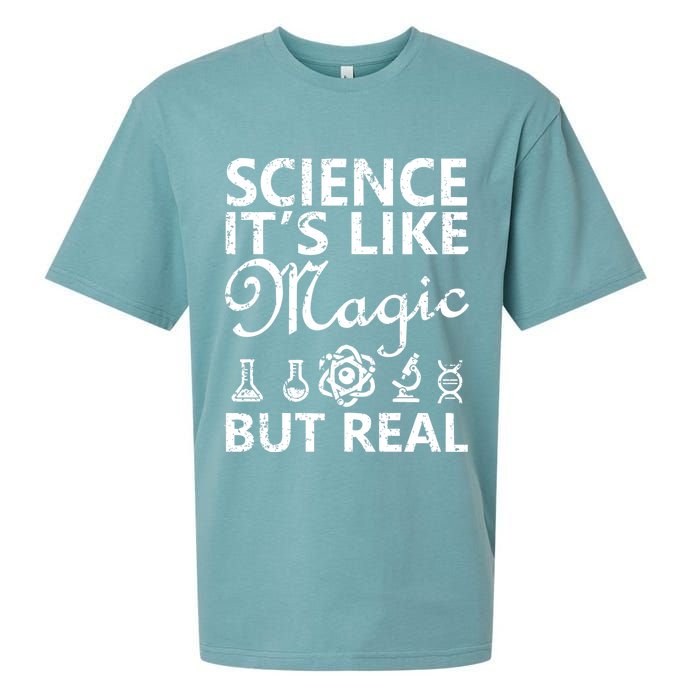 Distressed Science It's Like Magic But Real March For Science Sueded Cloud Jersey T-Shirt