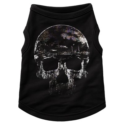 Distressed Skull Graphic Doggie Tank
