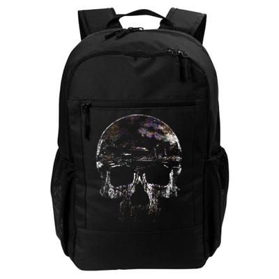 Distressed Skull Graphic Daily Commute Backpack