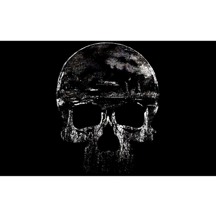 Distressed Skull Graphic Bumper Sticker