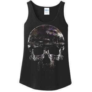 Distressed Skull Graphic Ladies Essential Tank