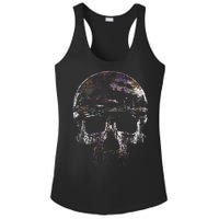 Distressed Skull Graphic Ladies PosiCharge Competitor Racerback Tank