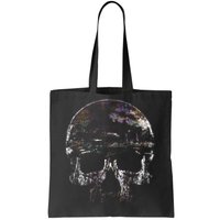 Distressed Skull Graphic Tote Bag