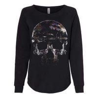 Distressed Skull Graphic Womens California Wash Sweatshirt