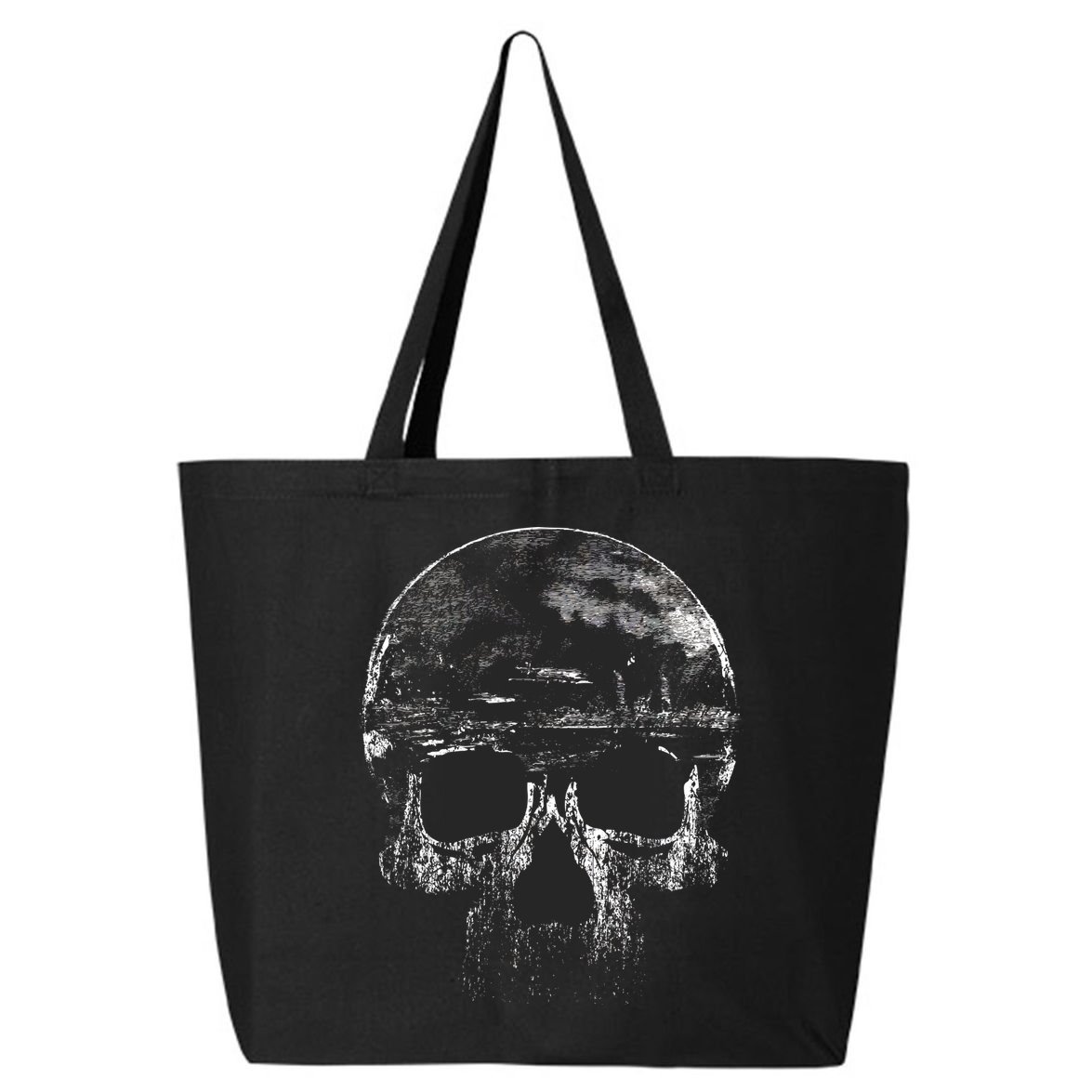 Distressed Skull Graphic 25L Jumbo Tote