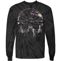 Distressed Skull Graphic Tie-Dye Long Sleeve Shirt