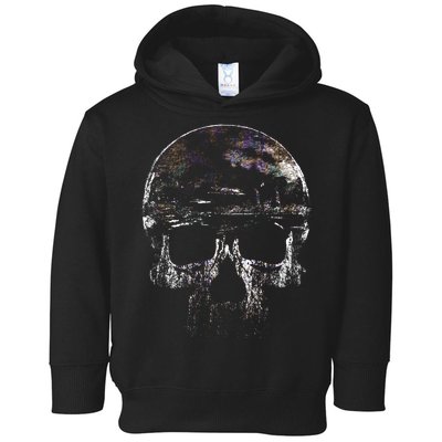 Distressed Skull Graphic Toddler Hoodie