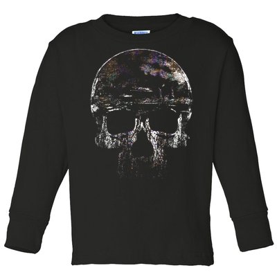 Distressed Skull Graphic Toddler Long Sleeve Shirt