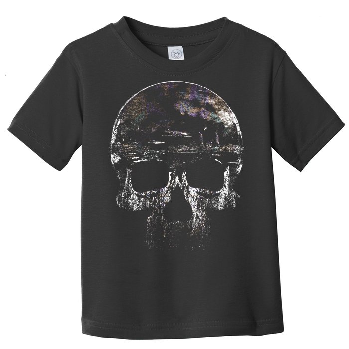 Distressed Skull Graphic Toddler T-Shirt