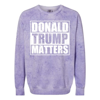 Distressed Straight Outta Donald Trump Matters Colorblast Crewneck Sweatshirt