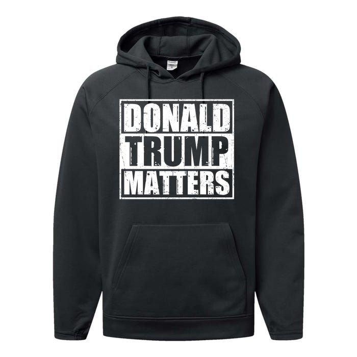 Distressed Straight Outta Donald Trump Matters Performance Fleece Hoodie