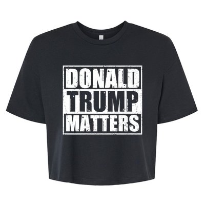 Distressed Straight Outta Donald Trump Matters Bella+Canvas Jersey Crop Tee