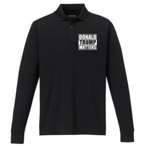 Distressed Straight Outta Donald Trump Matters Performance Long Sleeve Polo