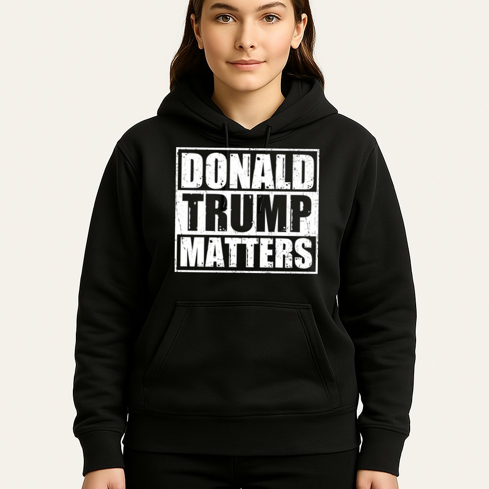 Distressed Straight Outta Donald Trump Matters Hoodie