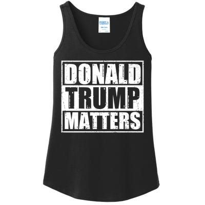 Distressed Straight Outta Donald Trump Matters Ladies Essential Tank