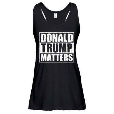 Distressed Straight Outta Donald Trump Matters Ladies Essential Flowy Tank