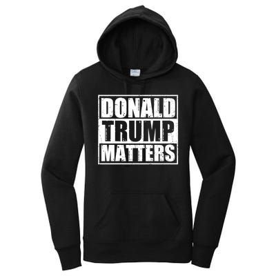 Distressed Straight Outta Donald Trump Matters Women's Pullover Hoodie