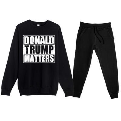 Distressed Straight Outta Donald Trump Matters Premium Crewneck Sweatsuit Set