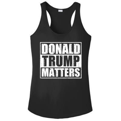 Distressed Straight Outta Donald Trump Matters Ladies PosiCharge Competitor Racerback Tank