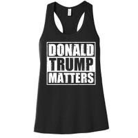 Distressed Straight Outta Donald Trump Matters Women's Racerback Tank