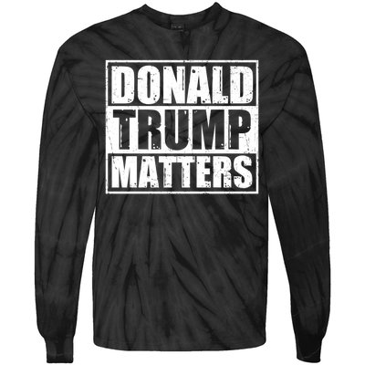 Distressed Straight Outta Donald Trump Matters Tie-Dye Long Sleeve Shirt