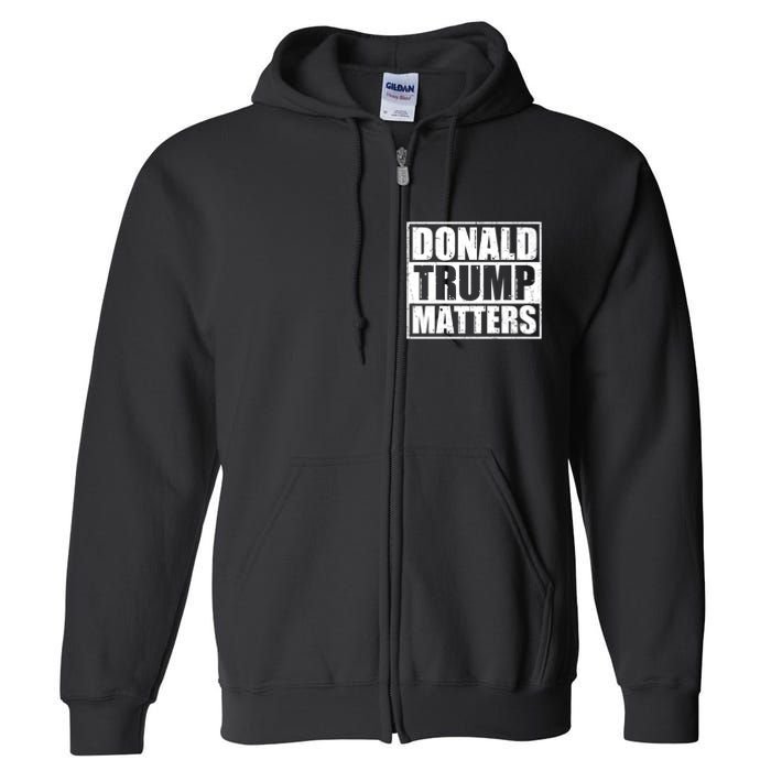 Distressed Straight Outta Donald Trump Matters Full Zip Hoodie