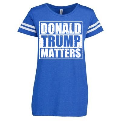 Distressed Straight Outta Donald Trump Matters Enza Ladies Jersey Football T-Shirt