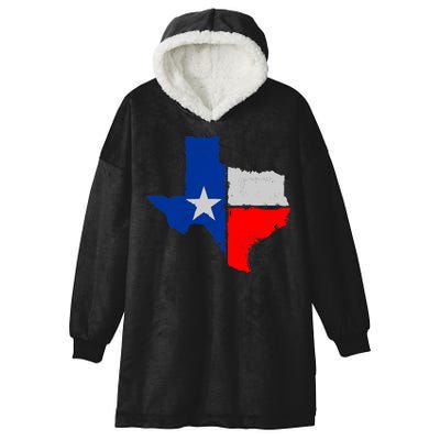 Distressed Texas State Map Flag Hooded Wearable Blanket