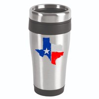 Distressed Texas State Map Flag 16oz Travel Tumbler
