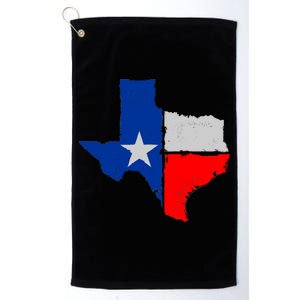 Distressed Texas State Map Flag Platinum Collection Golf Towel