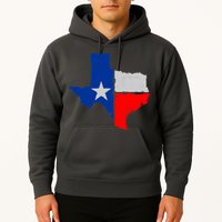Distressed Texas State Map Flag Hoodie