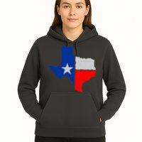 Distressed Texas State Map Flag Hoodie