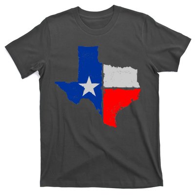 Distressed Texas State Map Flag T-Shirt