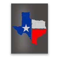 Distressed Texas State Map Flag Poster