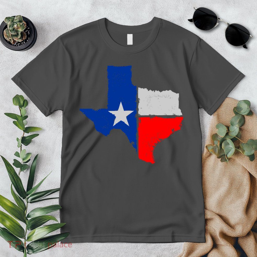 Distressed Texas State Map Flag Premium T-Shirt