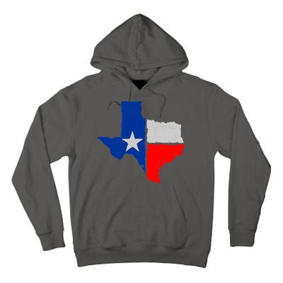 Distressed Texas State Map Flag Tall Hoodie