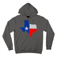 Distressed Texas State Map Flag Tall Hoodie